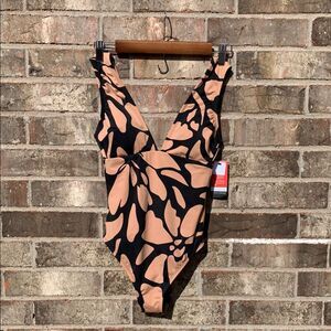 Take 50% OFF- Sofia by Sofia Vergara Black and Tan Swimsuit, Size-XS